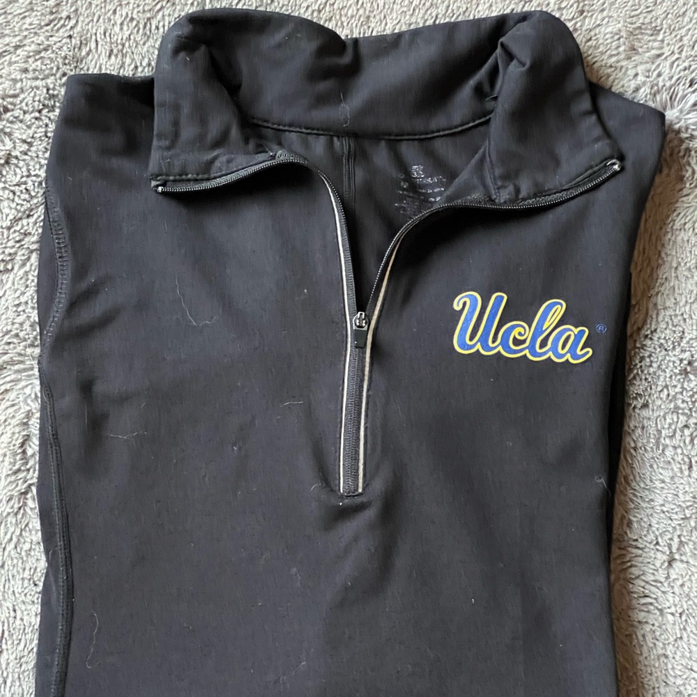UCLA Black Quarter-Zip Pullover